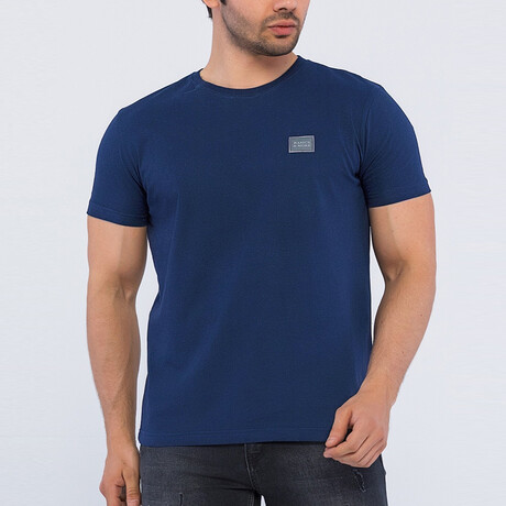 Zack O Neck T-Shirt // Navy (S)