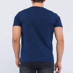 Zack O Neck T-Shirt // Navy (S)