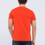 Theo O Neck T-Shirt // Red (3XL)
