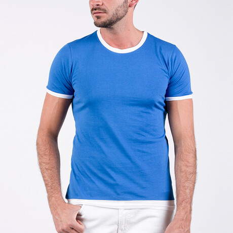 Justin O Neck T-Shirt // Blue (M)