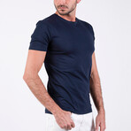 Jamal O Neck T-Shirt // Navy (M)