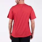 Matt O Neck Oversize T-Shirt // Red (XL)