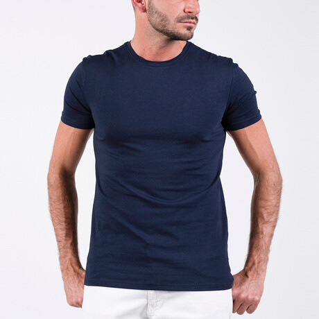 Jamal O Neck T-Shirt // Navy (S)