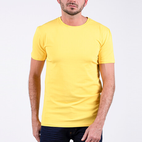 Fabian O Neck T-Shirt // Yellow (XL)
