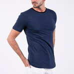 Leroy O Neck T-Shirt // Navy (L)
