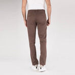 Allen Side Pocket Chino Pants // Brown (34WX34L)