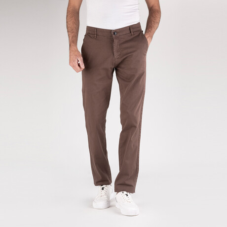 Allen Side Pocket Chino Pants // Brown (31WX34L)