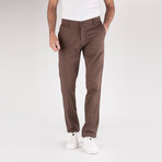 Slit Pocket Chino Pants // Brown (32WX34L)