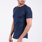 Leroy O Neck T-Shirt // Navy (L)
