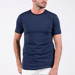 Leroy O Neck T-Shirt // Navy (L)