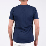 Leroy O Neck T-Shirt // Navy (L)