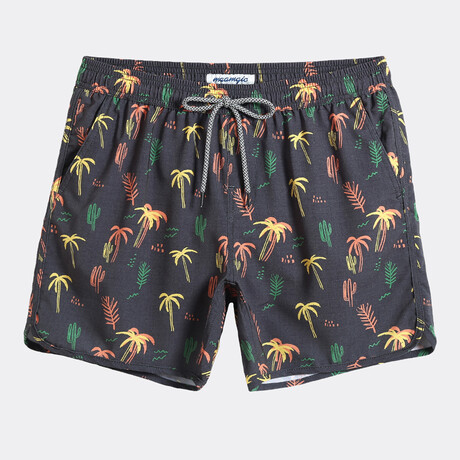5.5" Swim Trunks // 4 Way Stretch // Coconut Tree (XS)