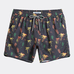 5.5" Swim Trunks // 4 Way Stretch // Coconut Tree (XS)