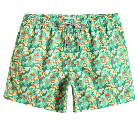 5.5" Swim Trunks // Green Palette (XS)