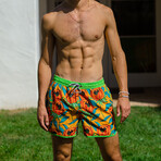 4.5" Swim Trunks // Vintage Bright Summer (M)