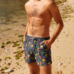 5.5" Swim Trunks // 4 Way Stretch // Coconut Tree (XS)