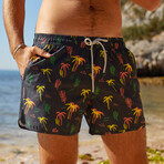 5.5" Swim Trunks // 4 Way Stretch // Coconut Tree (XS)