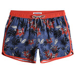 4.5" Swim Trunks // Vintage Stretch // Night Elf Flower (M)