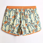 4.5" Swim Trunks // Vintage Stretch // Orange Flower (M)