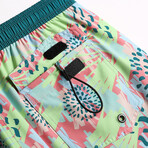 4.5" Swim Trunks // Vintage Stretch // Bright Fireworks (L)