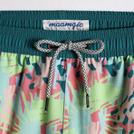 4.5" Swim Trunks // Vintage Stretch // Bright Fireworks (L)