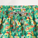 5.5" Swim Trunks // Green Palette (L)
