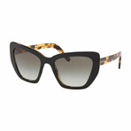 Women's Catwalk Cat Eye Sunglasses // Black + Medium Havana + Gray Gradient