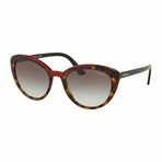 Women's Catwalk Cat Eye Sunglasses // Havana + Red + Gray