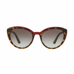 Women's Catwalk Cat Eye Sunglasses // Havana + Red + Gray