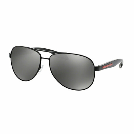 Men's Prada Aviator Sunglasses // Black + Gray