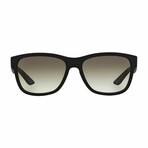 Men's Linea Rossa Lifestyle Rectangle Sunglasses // Black + Gray