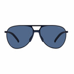Men's Prada Pilot Sunglasses // Matte Navy + Dark Blue