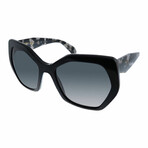 Women's Heritage Irregular Sunglasses // Black + Dark Gray