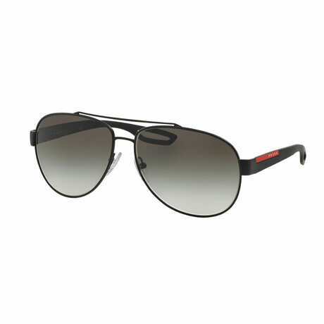 Men's Prada Pilot Sunglasses // Black + Gray