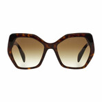 Women's Heritage Irregular Sunglasses // Havana + Brown + Green
