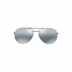 Men's Prada Pilot Sunglasses // Gunmetal + Gray + Silver