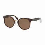 Women's Round Sunglasses // Havana + Brown