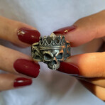 Gothic Skull Ring Style 3 // Silver (Ring Size: 6)