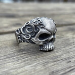 Gothic Skull Ring Style 1 // Silver (6)
