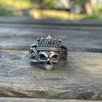 Gothic Skull Ring Style 3 // Silver (Ring Size: 6)