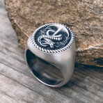 Anchor Snake Gothic Ring // Silver (6)
