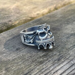 Gothic Skull Ring Style 3 // Silver (Ring Size: 6)