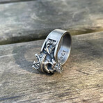 Gothic Skull Ring Style 3 // Silver (Ring Size: 6)