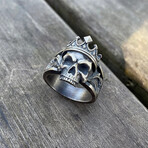 Gothic Skull Ring Style 3 // Silver (Ring Size: 6)