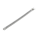 Polished Stainless Steel Double Row CZ Tennis Bracelet // 8.5"
