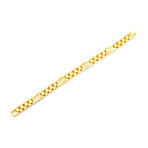 Polished Gold Stainless Steel CZ Micro Link Bracelet // 8.5"