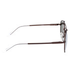 Stockton Polarized Sunglasses // Brown Frame + Silver Lens
