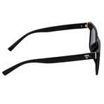 Capri Polarized Sunglasses // Black Frame + Silver Lens