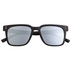 Capri Polarized Sunglasses // Black Frame + Silver Lens