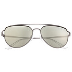 Nudge Polarized Sunglasses // Gunmetal Frame + Silver Lens